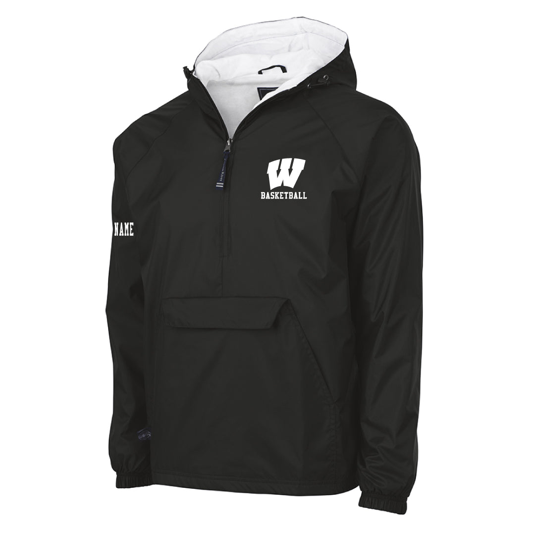 Westport Basketball Hooded 1/2 Zip Wind Jacket Logowear Westport Basketball Black Youth S