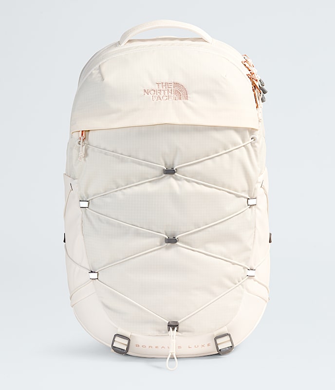 The North Face Women's Borealis Luxe Backpack Accessories North Face Gardenia White/Burnt Coal Metallic-OUC