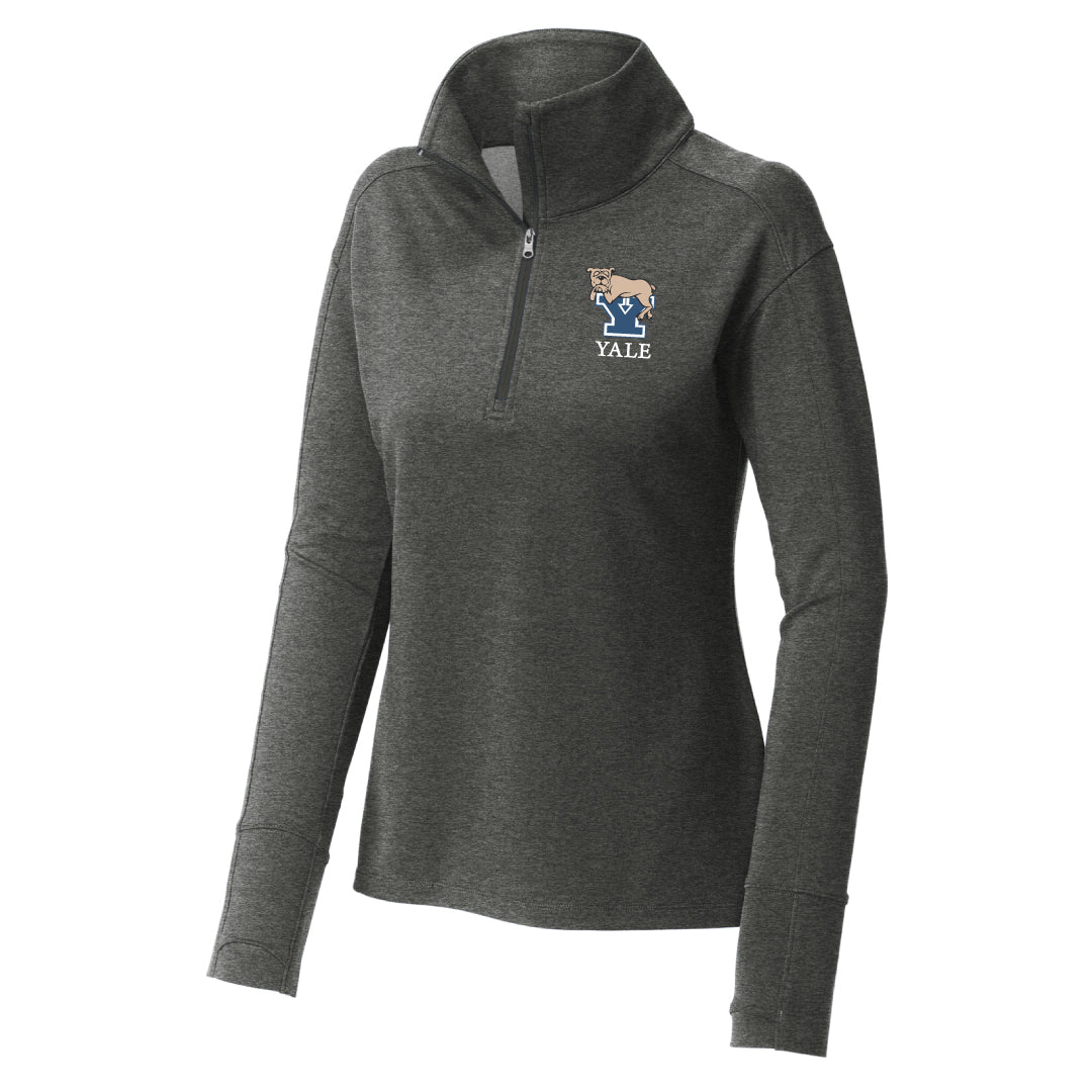 Yale Anesthesiology Performance 1/4 Zip Logowear Yale Anesthesiology Dark Grey Heather Ladies XS