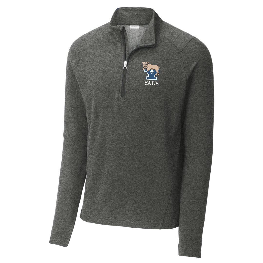 Yale Anesthesiology Performance 1/4 Zip Logowear Yale Anesthesiology Dark Grey Heather Mens S