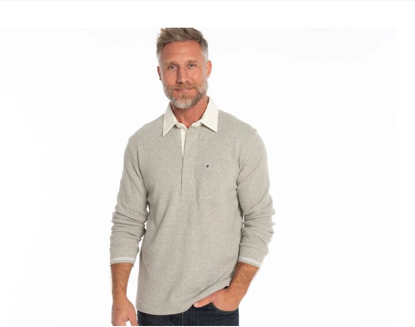 Criquet Men's Waffle Rugby Shirt Apparel Criquet Heather Grey Small