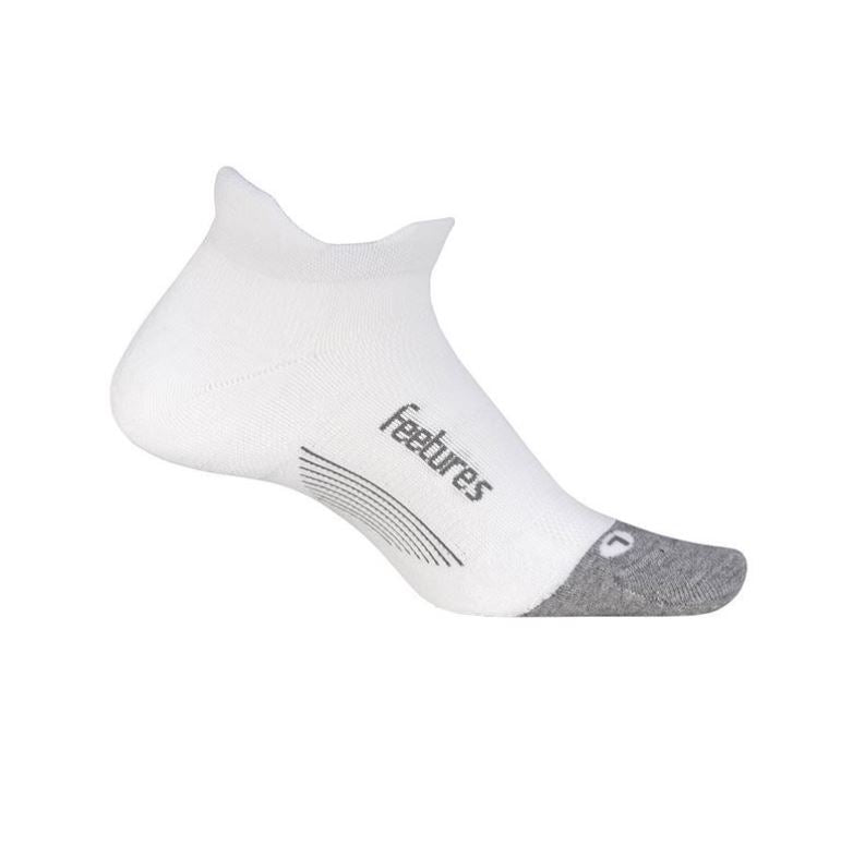 Feetures Elite Max Cushion No Show Tab Apparel Feetures White Small