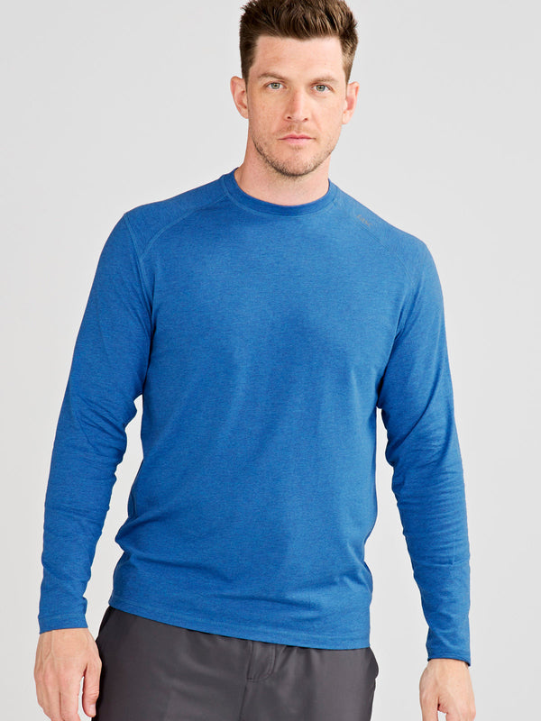 Tasc Mens Carrollton Long Sleeve Fitness T Shirt Apparel Tasc Galactic Blue Heather-482 Small 