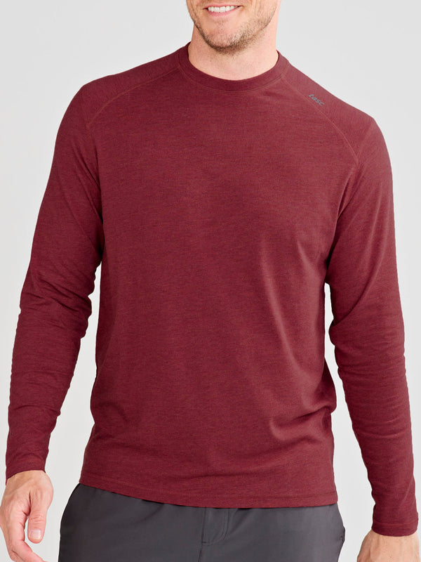 Tasc Mens Carrollton Long Sleeve Fitness T Shirt Apparel Tasc Autumn Heather-603 Small 