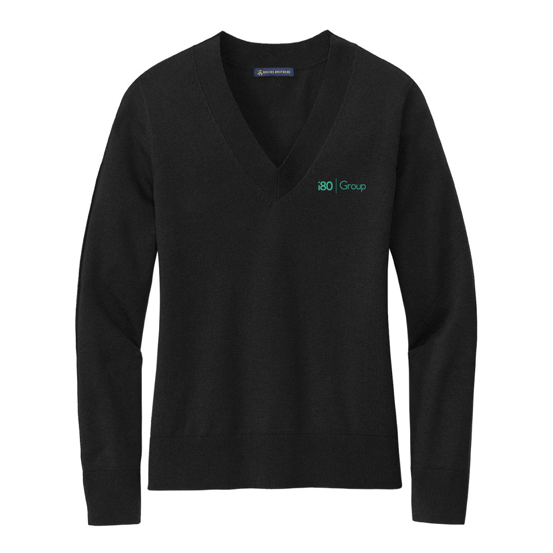 i80 Group Brooks Brothers Cotton Stretch V-Neck Sweater Logowear i 80 Group
