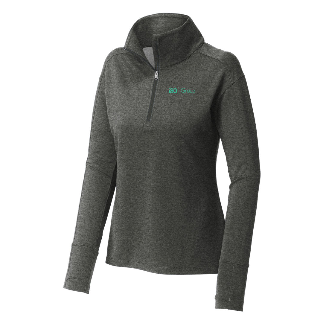 i80 Group Performance 1/4 Zip Logowear i 80 Group Dark Grey Heather Ladies XS