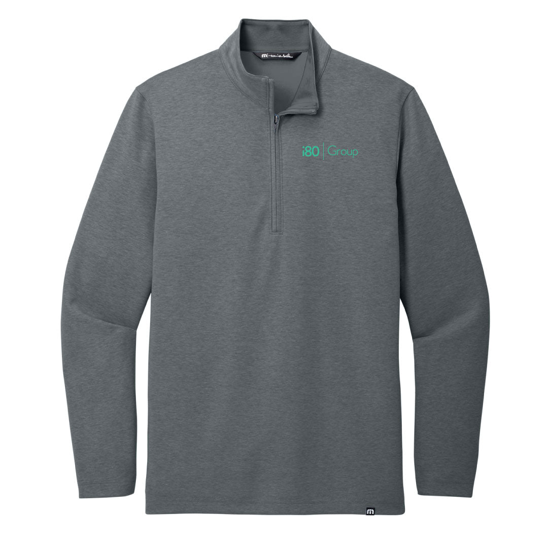 i80 Group TravisMathew Coveside 1/4 Zip Logowear i 80 Group Dark Grey Heather Mens S