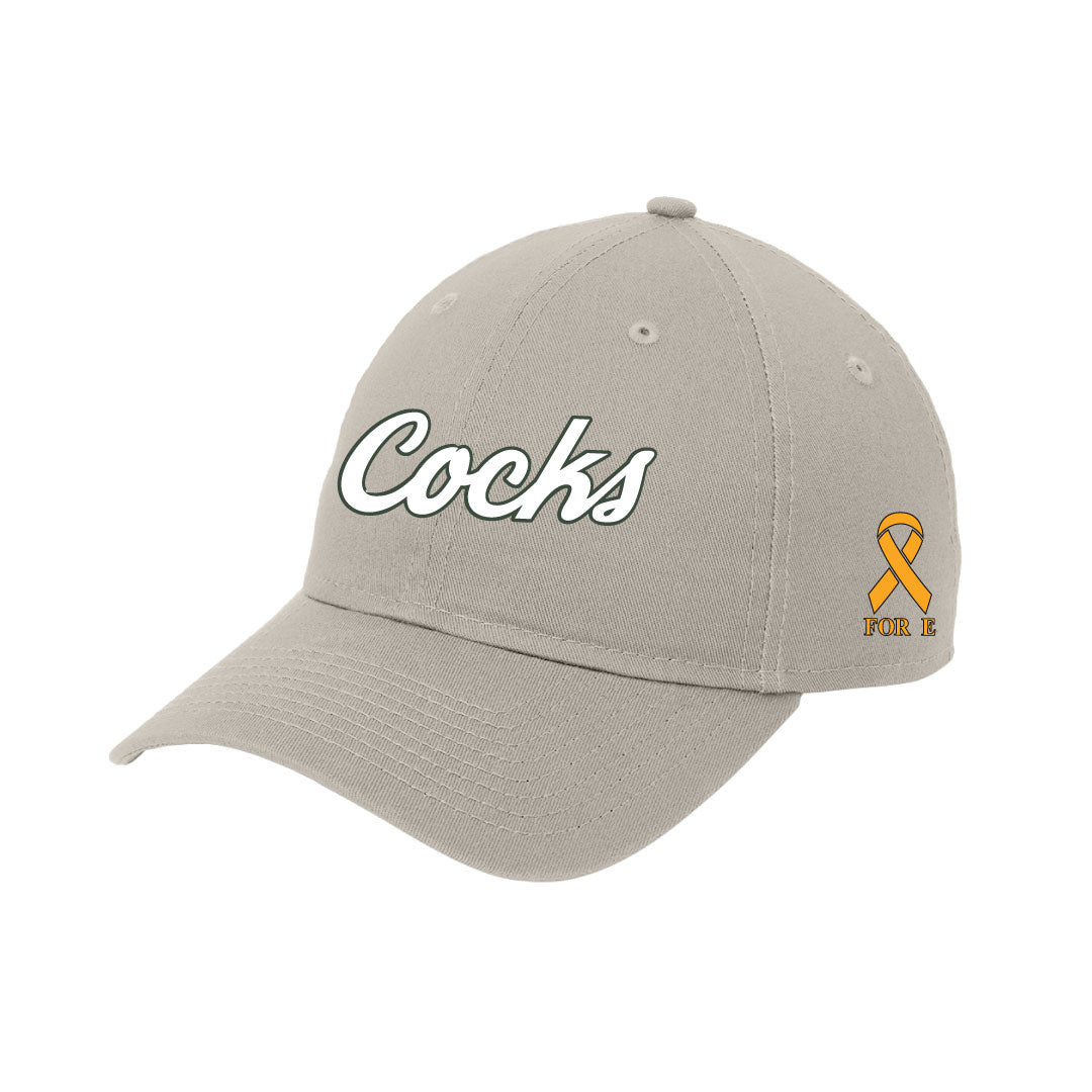 USC Rugby New Era® Adjustable Unstructured Cap Logowear University of So. Carolina Rugby White w Green Outline Stone Hat