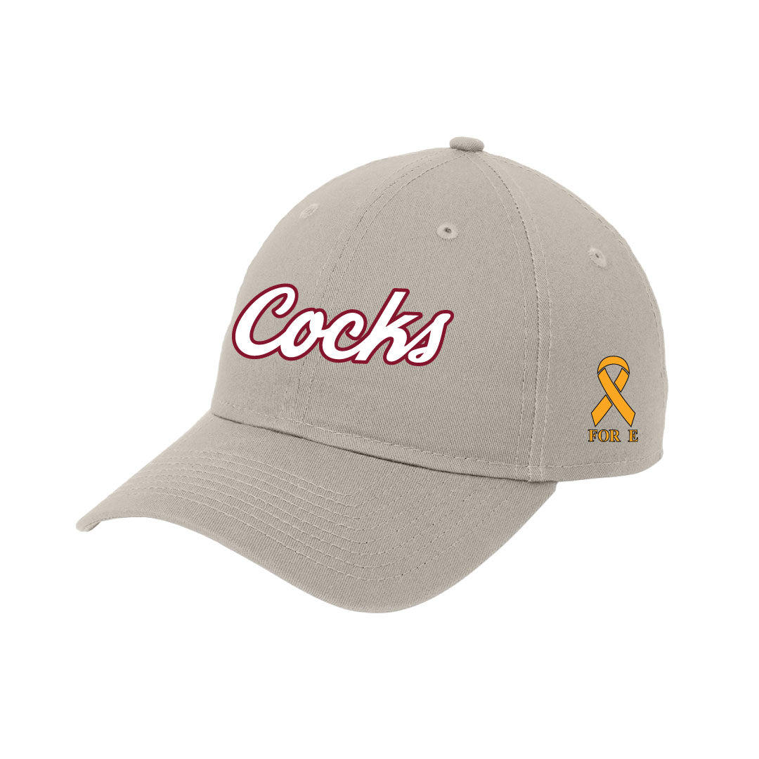 USC Rugby New Era® Adjustable Unstructured Cap Logowear University of So. Carolina Rugby White w Red Outlie Stone Hat