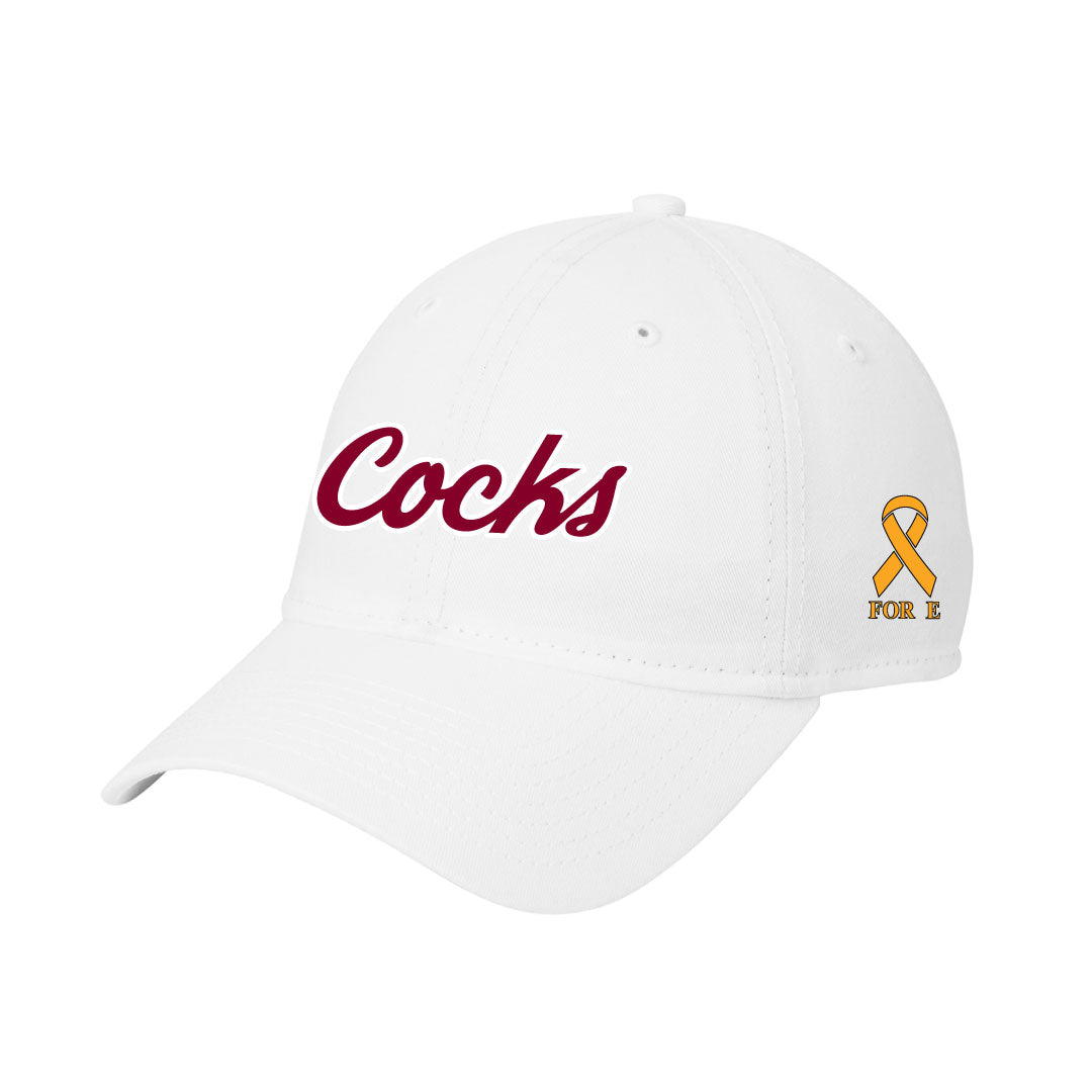 USC Rugby New Era® Adjustable Unstructured Cap Logowear University of So. Carolina Rugby Red w White Outine White Hat