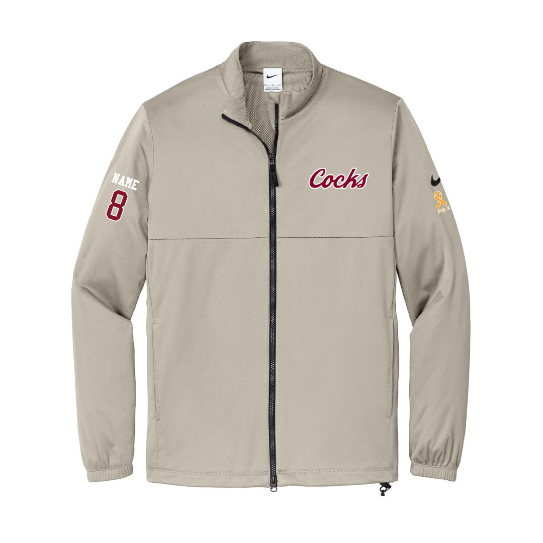 USC Rugby Stone Nike Storm-FIT Full-Zip Jacket Logowear University of So. Carolina Rugby Red w White Outline Mens S