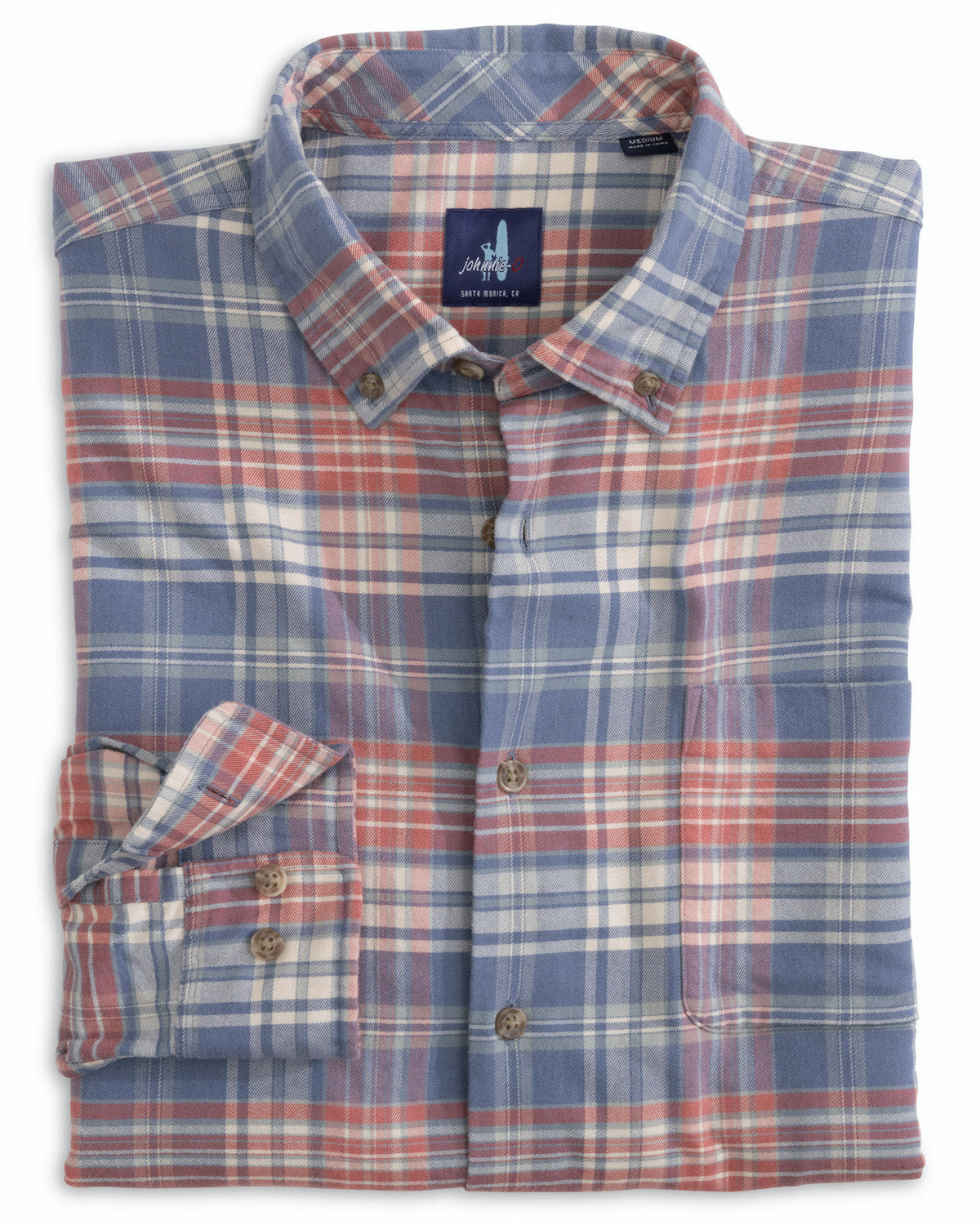 Johnnie-O Men's Plott Button Up Shirt Apparel Johnnie-O Laguna Blue Small 