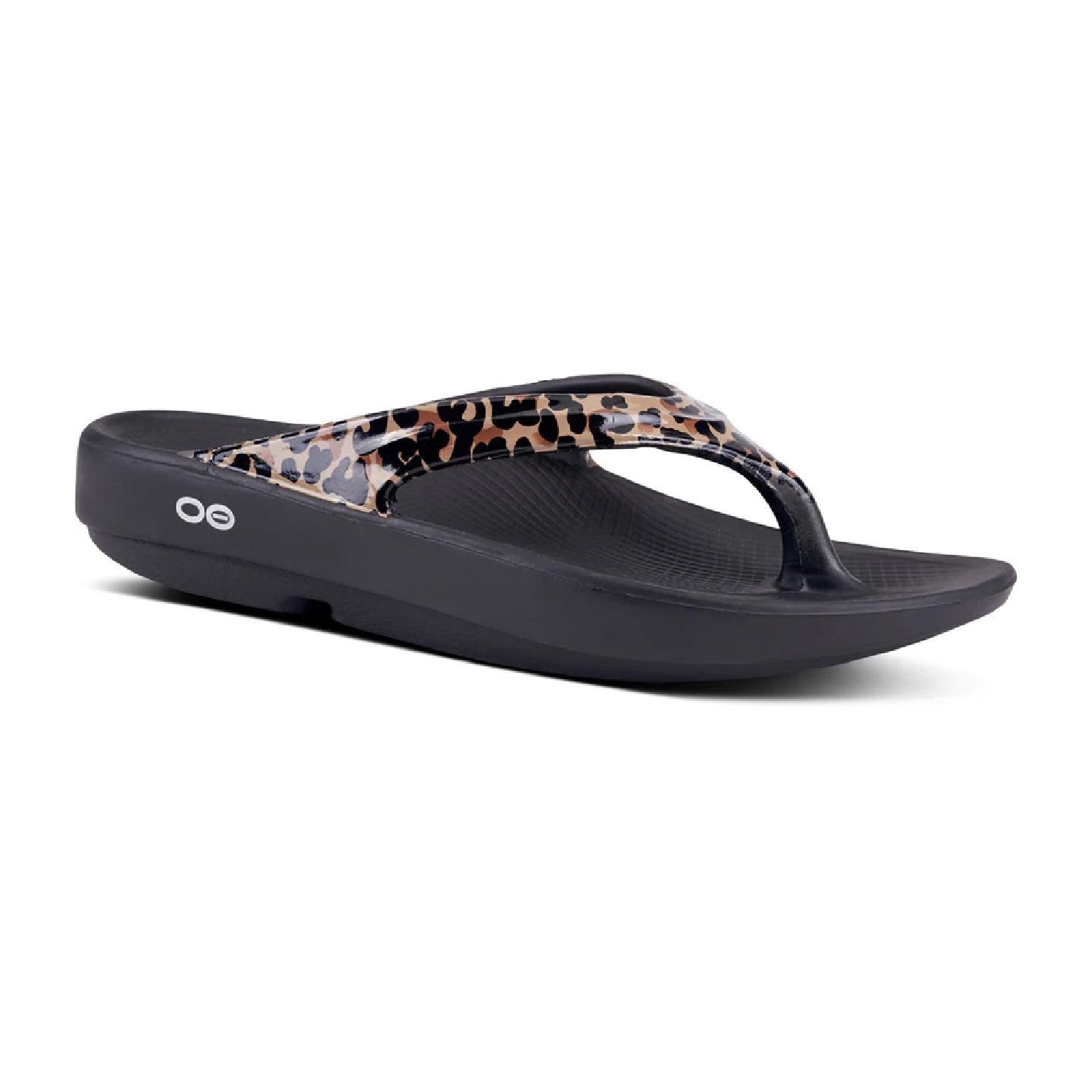 Oofos Womens Oolala Limted Footwear OOFOS Black Leopard 6