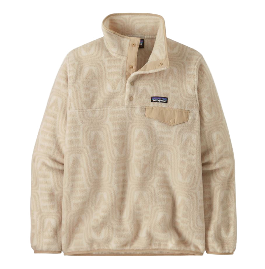 Patagonia Women's Lightweight Synchilla® Snap-T® Fleece Pullover Apparel Patagonia Flow: Dyno White-FLDO XSmall