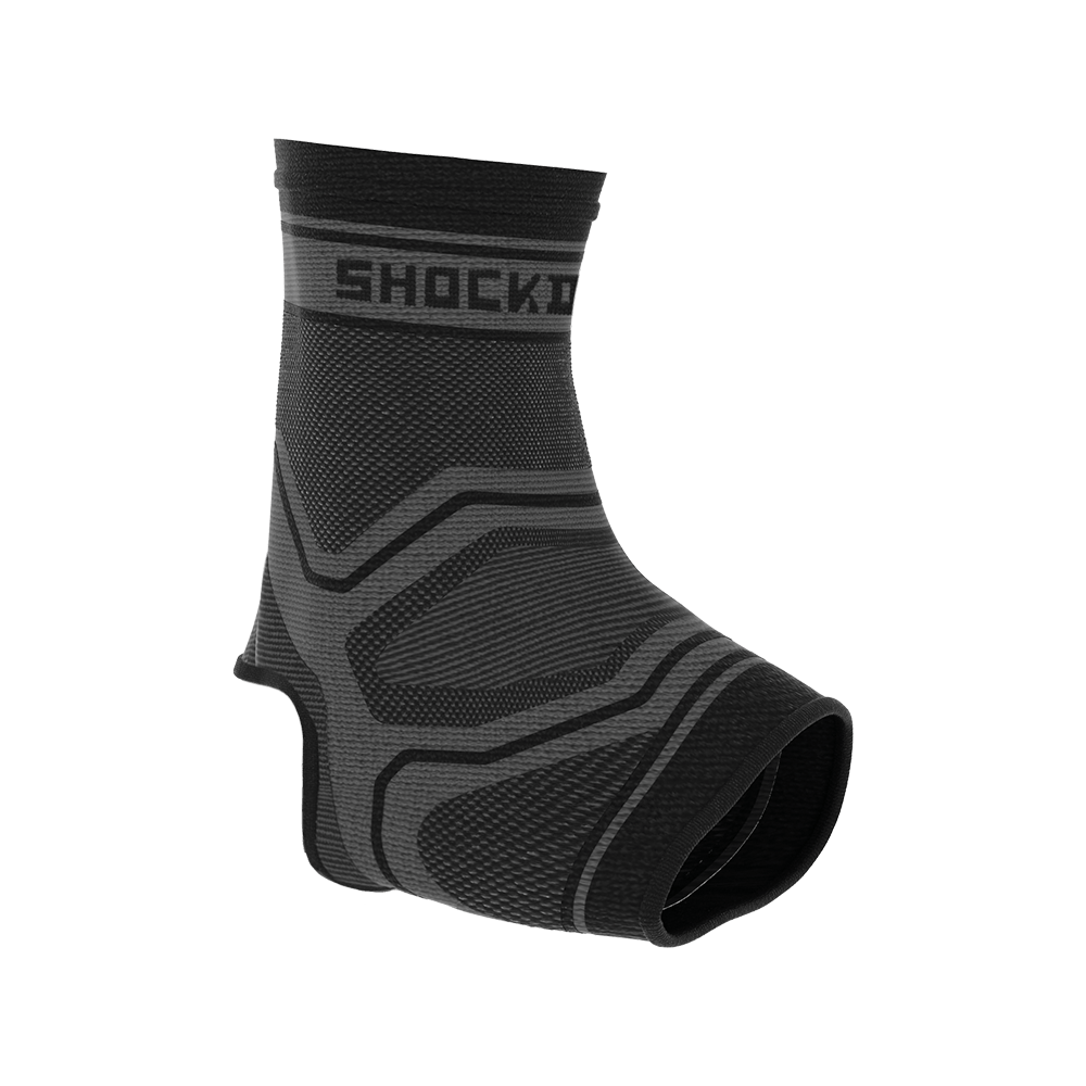 Shock Doctor Compression Knit Ankle Sleeve Accessories United Sports Brands Grey/Black XSmall 