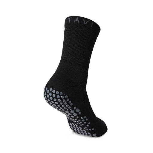 Tavi Grip Crew Sock Apparel 33 Threads Black Small 