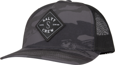 Salty Crew Sealine Retro Trucker Hat Accessories Salty Crew Black Camo  