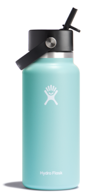 Hydro Flask 32 oz Wide Mouth with Flex Straw Cap Accessories Hydro Flask Dew  