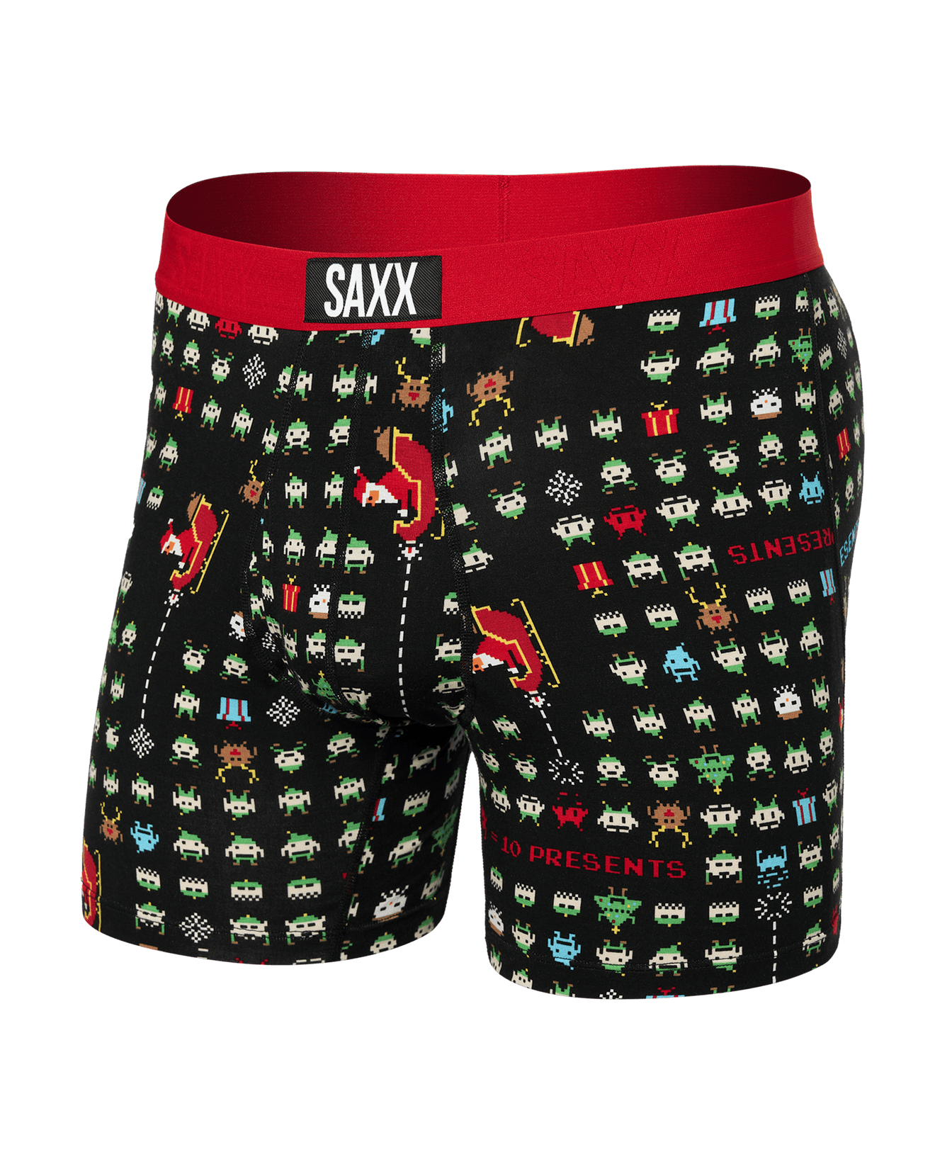 Saxx Men's Ultra Super Soft Boxer Brief Apparel SAXX Sleigh Invaders Small 