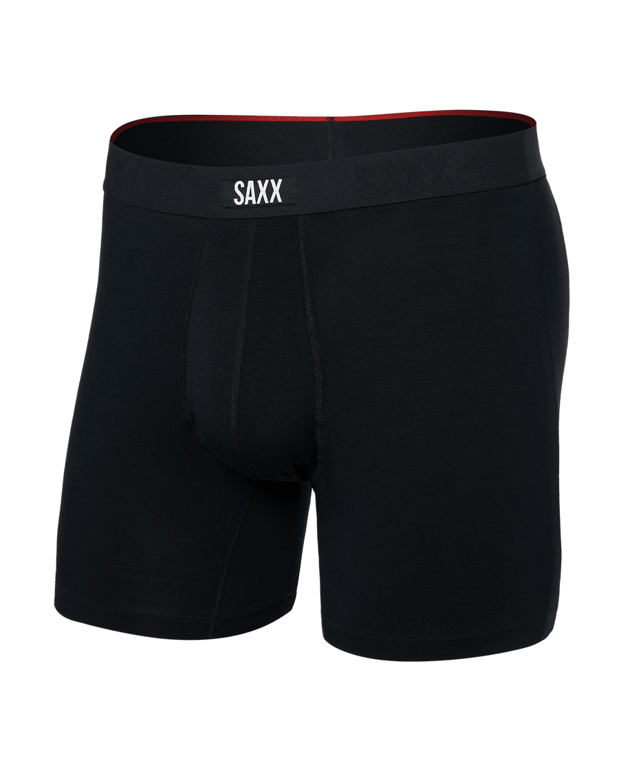 Saxx Men's Vibe Xtra Soft Comfort Boxer Brief 6" Apparel SAXX Black Small