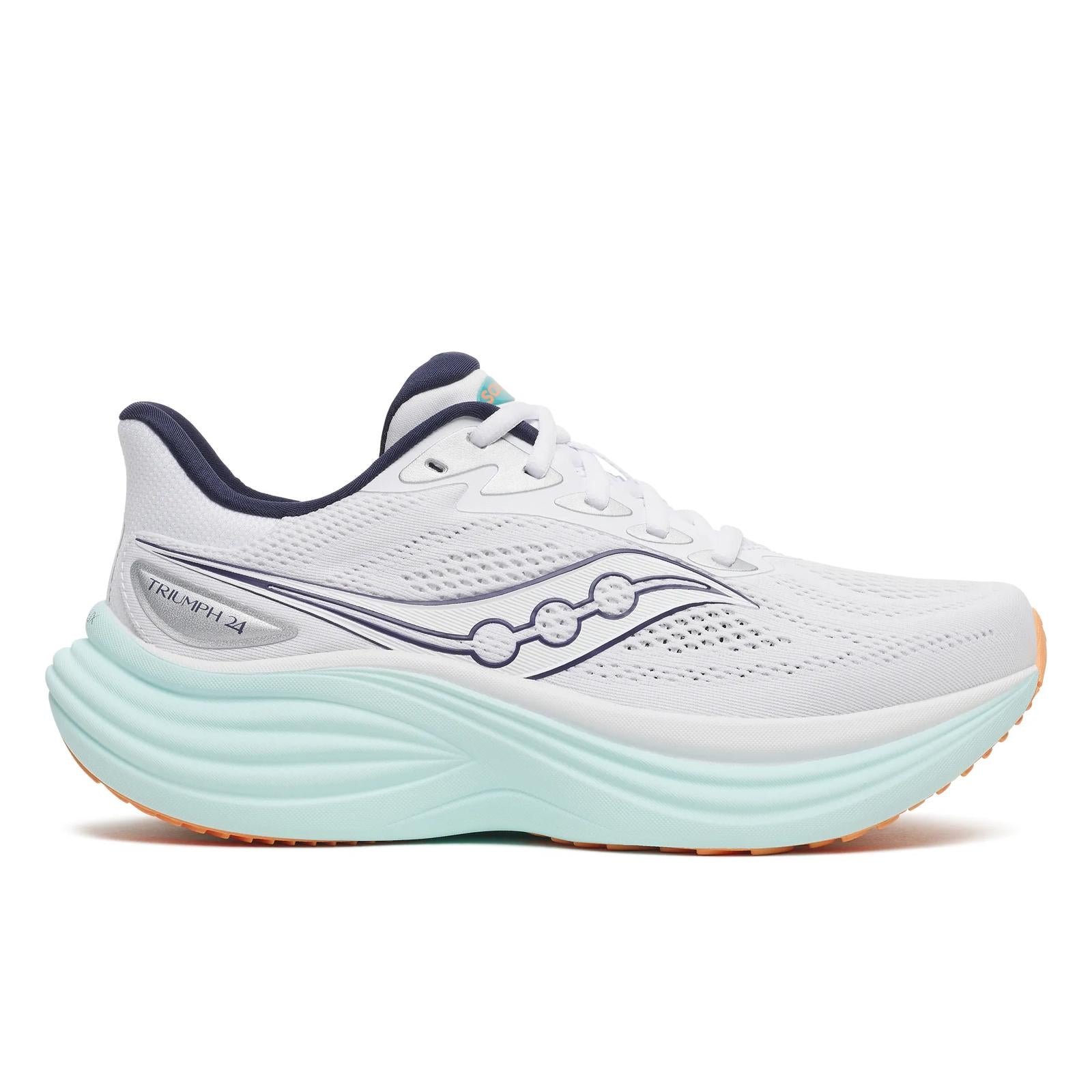 Saucony Women's Triumph 24 Footwear Saucony White/Spa-1005 6 Medium