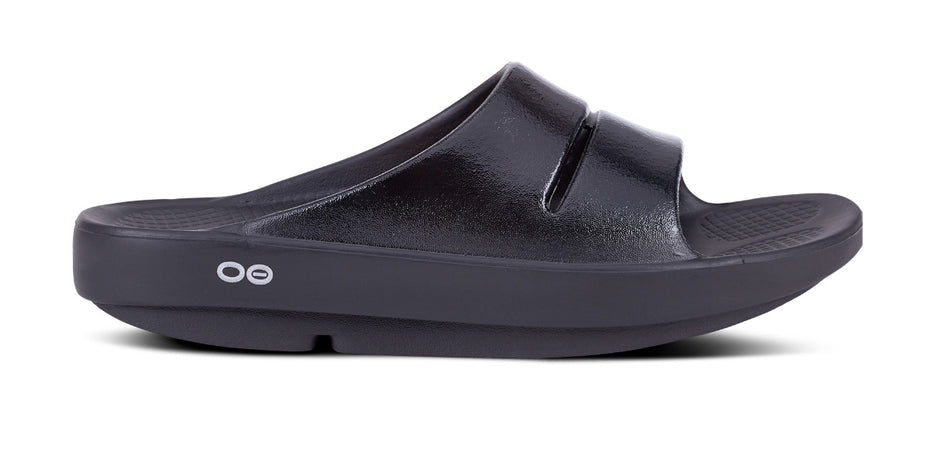 Oofos Women's OOahh Luxe Slide Footwear OOFOS 7 Black 