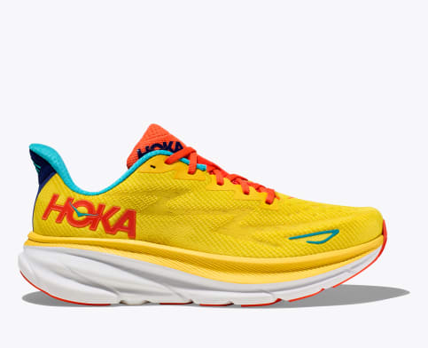 Hoka Men's Clifton 9 Footwear Hoka One One Passion Fruit/ Maize 10 Medium-D