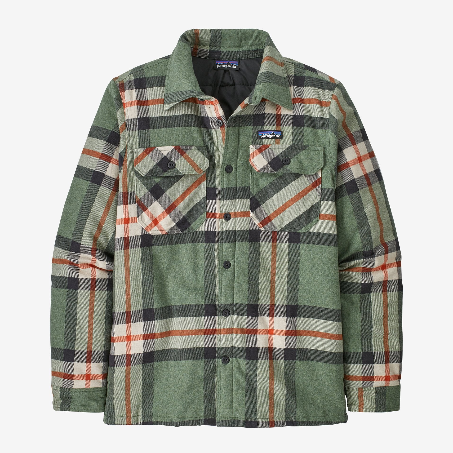 Patagonia Men's Insulated Organic Cotton MW Fjord Flannel Shirt Apparel Patagonia Forestry/Hemlock Green-FYHG Small 
