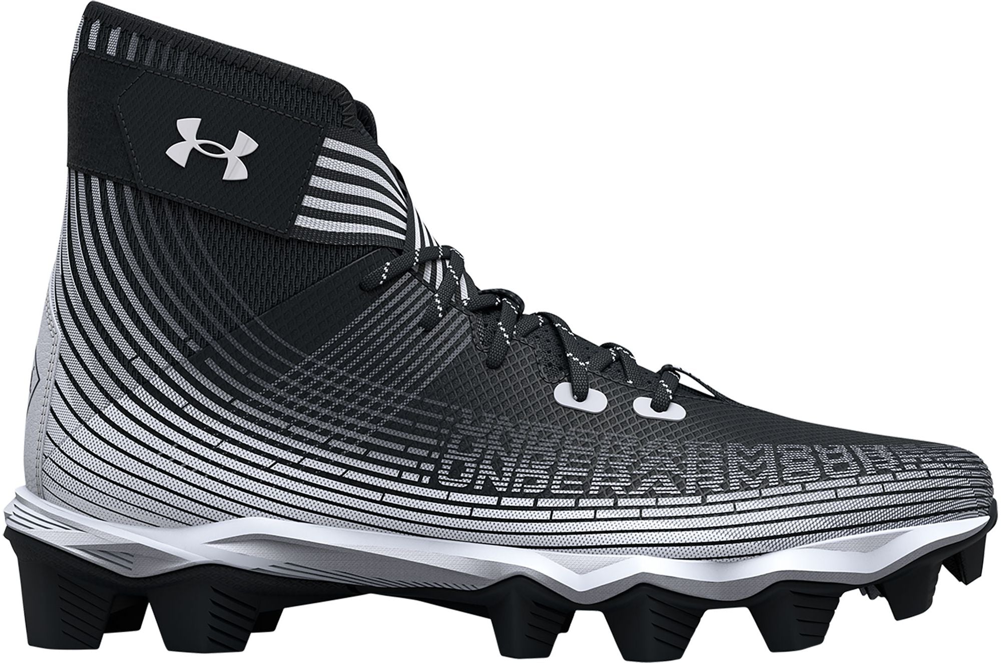 Under Armour Boys' UA Highlight Franchise Jr. Football Cleats Footwear Under Armour Black/White/White-003 1 