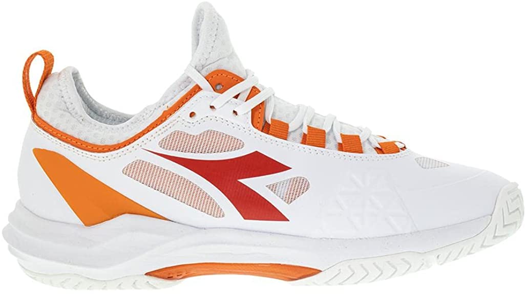 Diadora Womens Speed Blushield Fly 3 Ag Footwear DIADORA 6 White/Fiery Red-C6389 