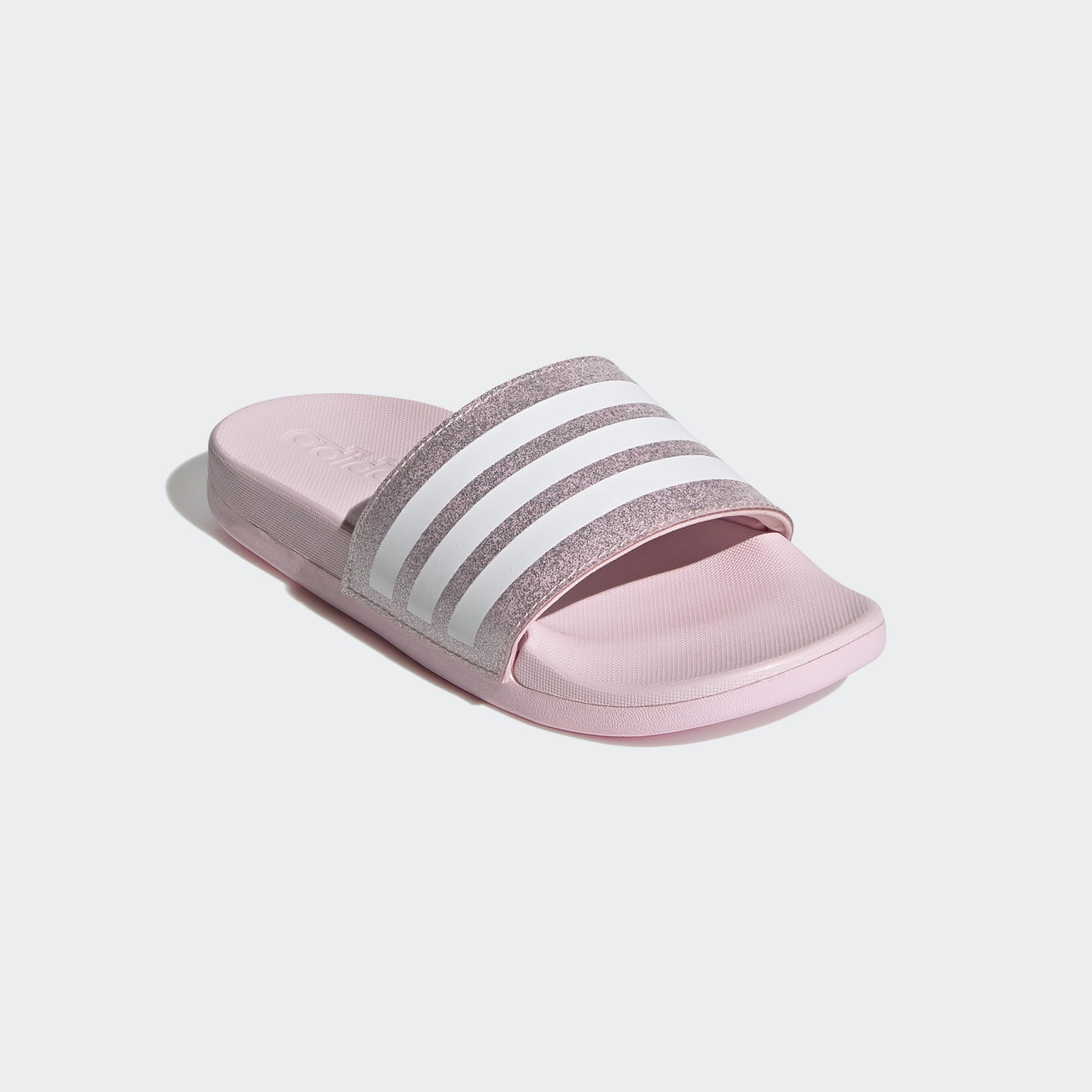 adidas Kids' Adilette Comfort Slide Footwear Adidas 1 Clear Pink/White 
