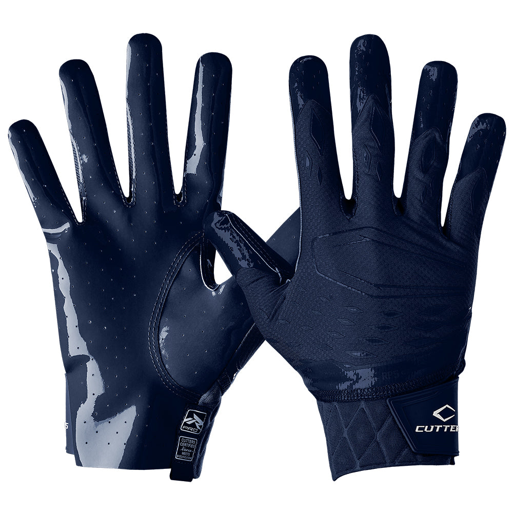 Cutters Men's Rev Pro 5.0 Receiver Gloves Accessories United Sports Brands Navy Small 