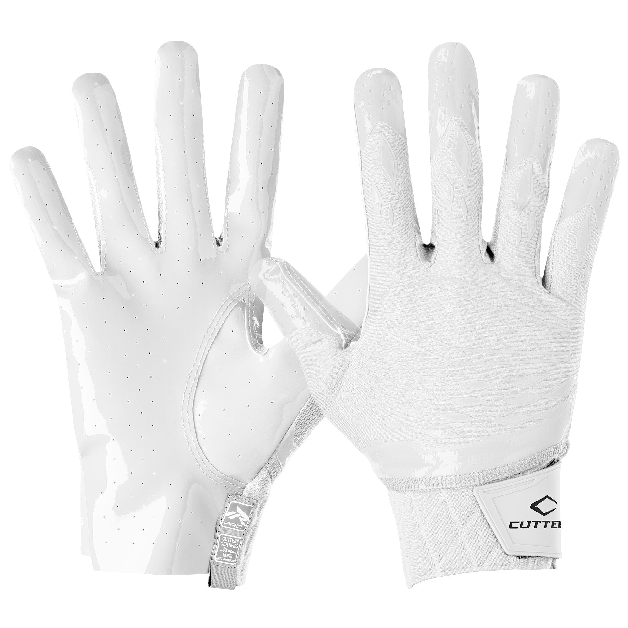 Cutters Men's Rev Pro 5.0 Receiver Gloves Accessories United Sports Brands Small White 