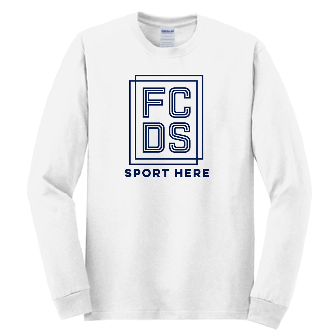 FCDS Cotton Long Sleeve Logowear FCDS White Youth S 