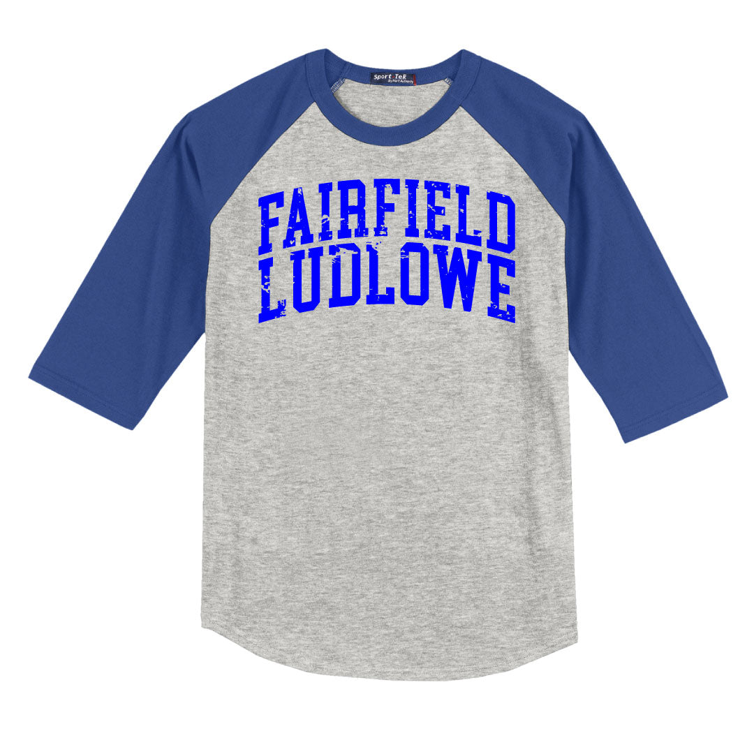 FL Fall Store Raglan 3/4 Sleeve Logowear FL Store Grey/Royal Adult XS 