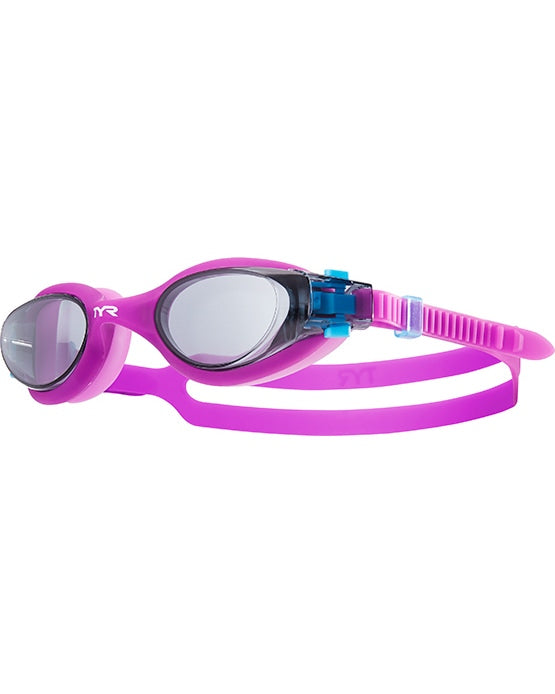 TYR Vesi Junior Goggles Equipment TYR Smoke/Purple  