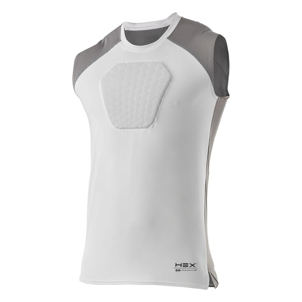 Mcdavid Men's Hex Sternum Shirt Apparel United Sports Brands White/Grey Small