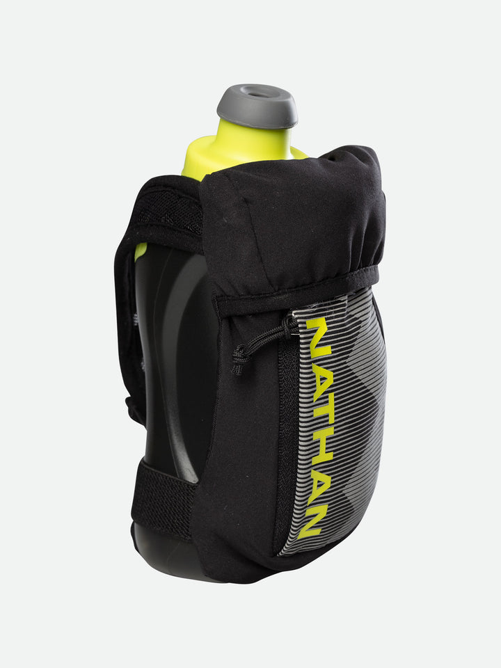 Nathan QuickSqueeze 12oz Handheld Accessories United Sports Brands Black/Finish Lime  