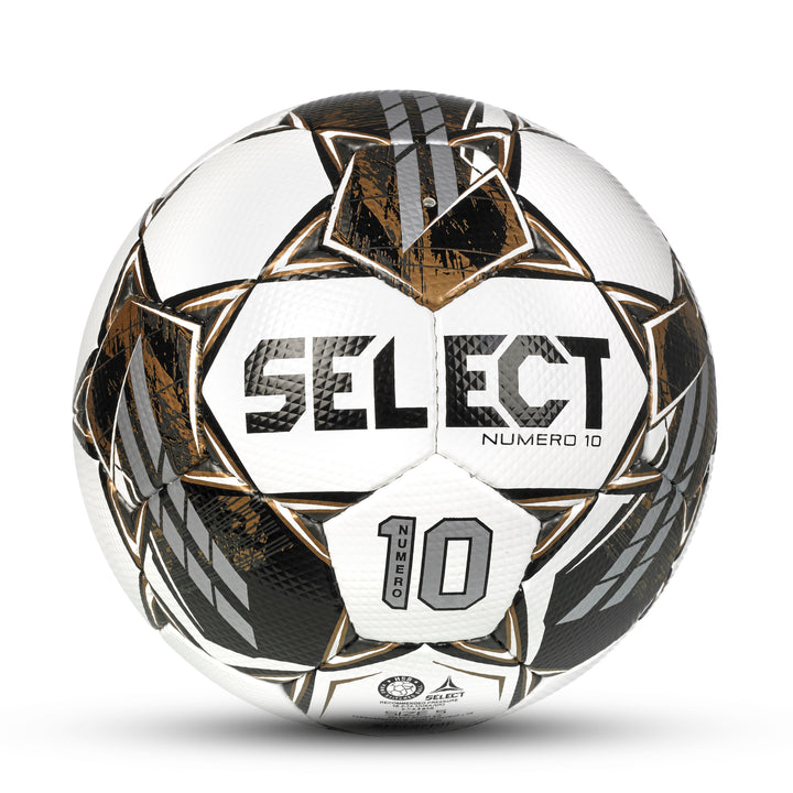 Select Numero 10 v22 Soccer Ball Equipment SELECT SPORT AMERICA 4 White/Black/Gold 