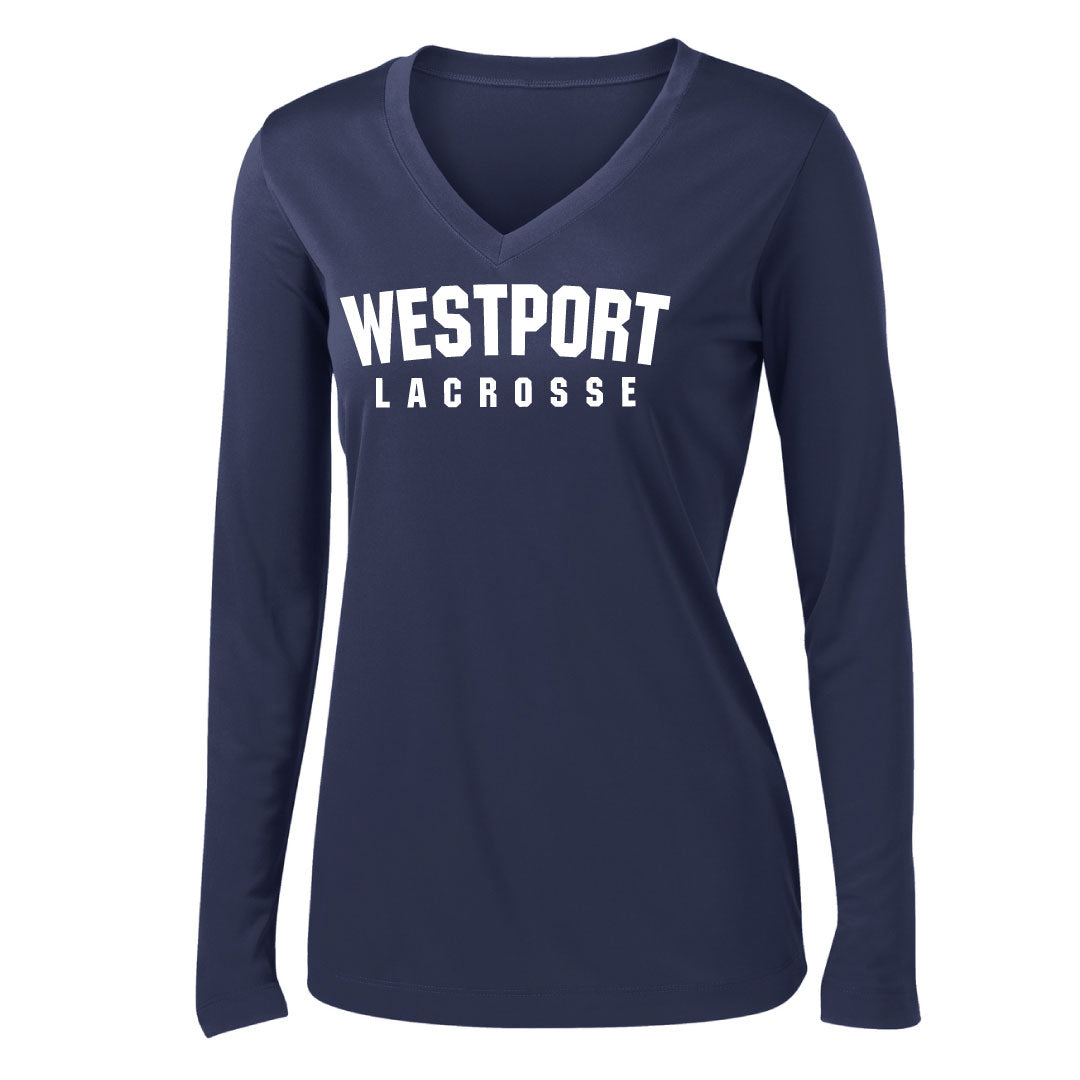 Westport PAL Girls Lacrosse Coaches Performance Long Sleeve Logowear Westport PAL Girls Lacrosse Coaches Navy Ladies XS 