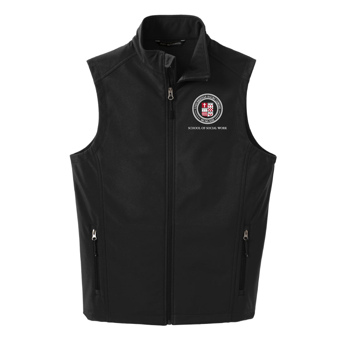 SHU School of Social Work Softshell Vest Logowear SHU School of Social Work Mens S