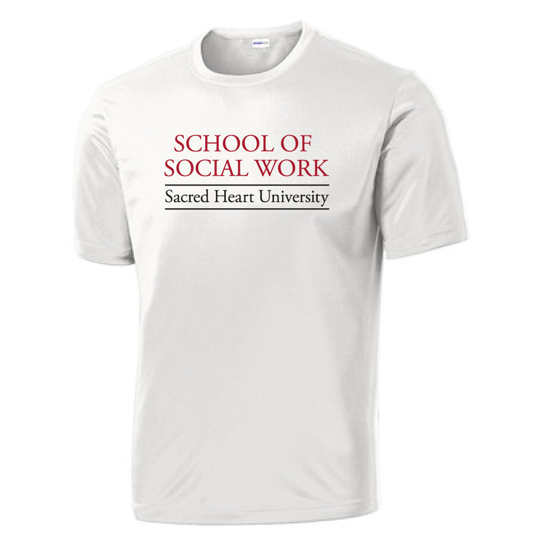 SHU School of Social Work Performance Short Sleeve Logowear SHU School of Social Work White Adult XS