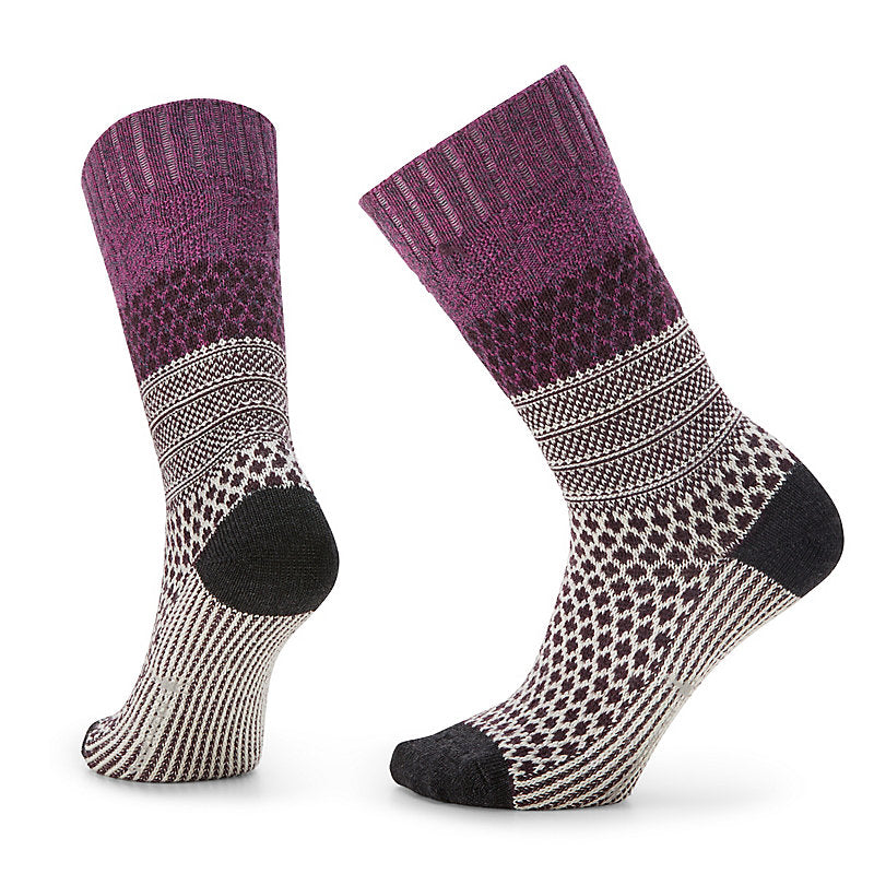 Smartwool Womens Popcorn Cable Sock Apparel Smartwool Meadow Mauve Small 