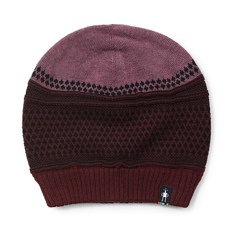 Smartwool Popcorn Cable Beanie Accessories Smartwool Black Cherry Heather-K40  