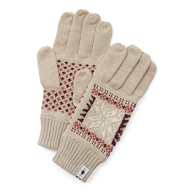 Smartwool Fairisle Snowflake Glove Accessories Smartwool Dune Heather-G55  
