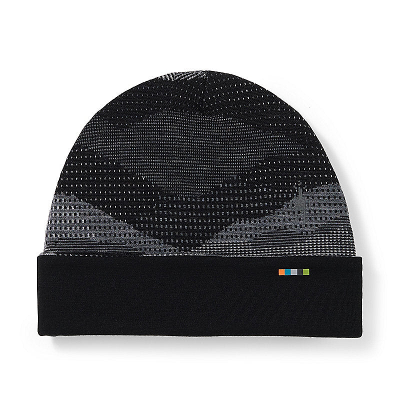 Smartwool Thermal Merino Reversible Pattern Cuffed Beanie Accessories Smartwool Black Mountain Scape-K64  
