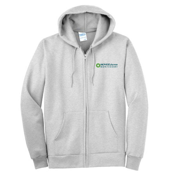 Seven Acres Montessori School Full Zip Fleece Hoody Logowear Seven Acres Montessori School Toddler 2T  