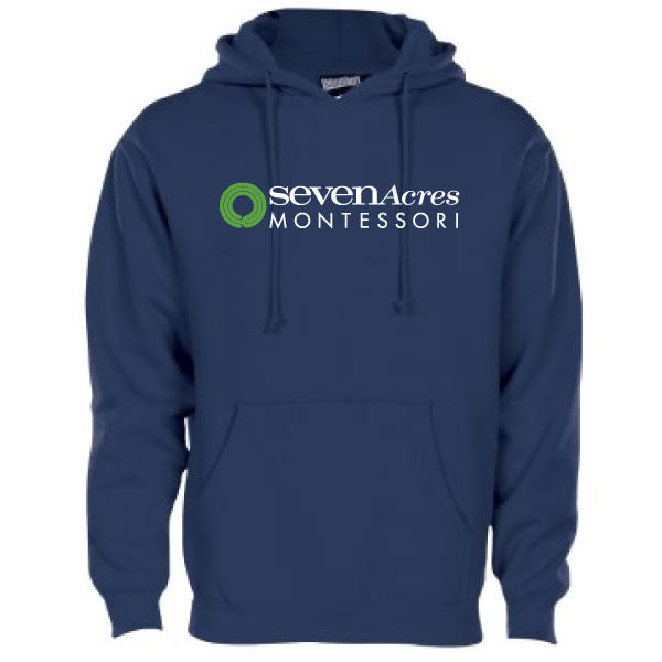 Seven Acres Montessori School Hooded Sweatshirt Logowear Seven Acres Montessori School Navy Youth S 