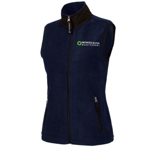 Seven Acres Montessori School Fleece Vest Logowear Seven Acres Montessori School Ladies XS  