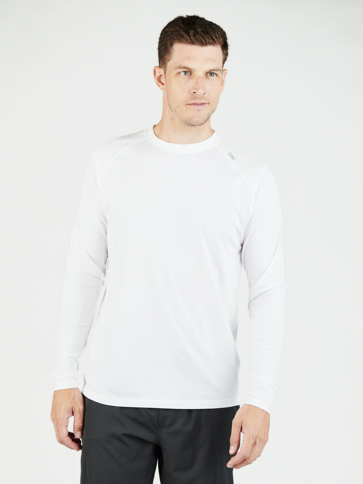 Tasc Men's Carrollton Long Sleeve Fitness T-Shirt Apparel Tasc White-100 Small 